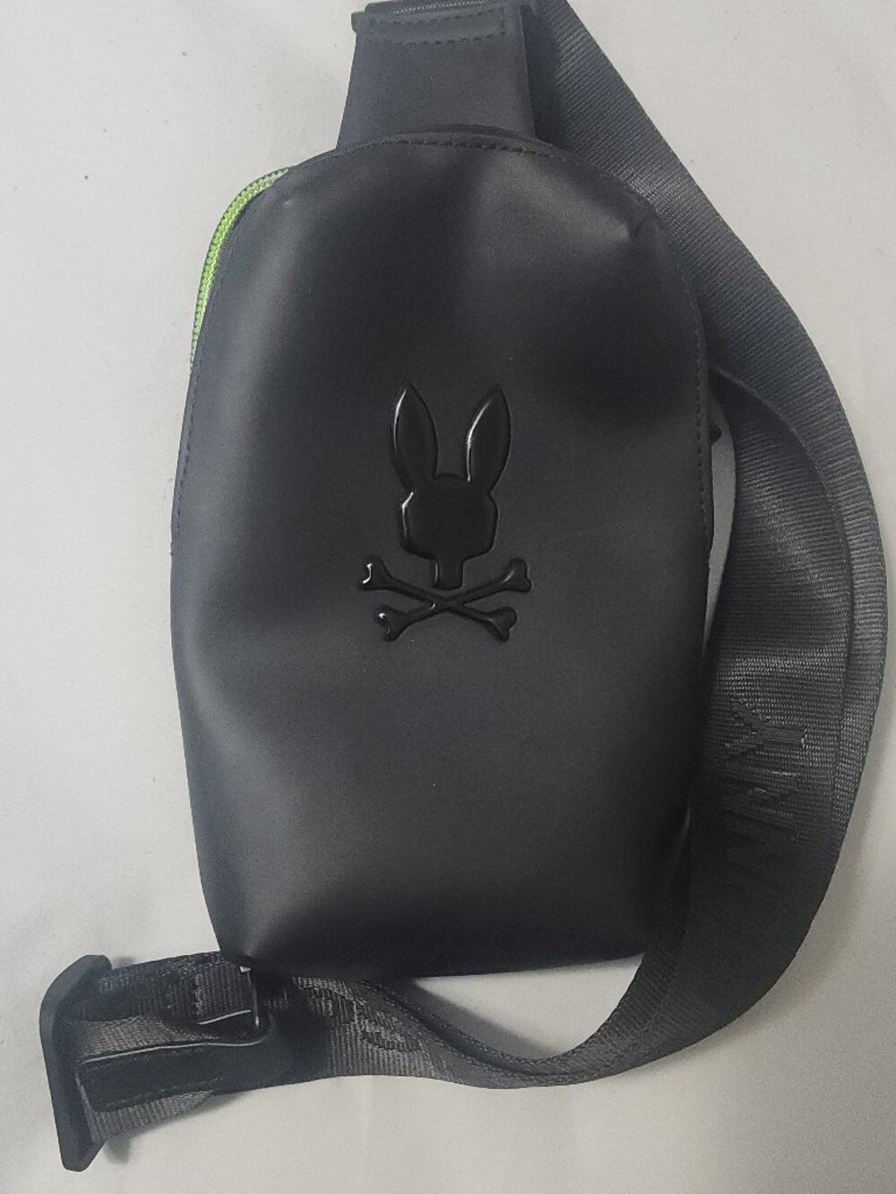 pyscho bunny rubberized crossbody